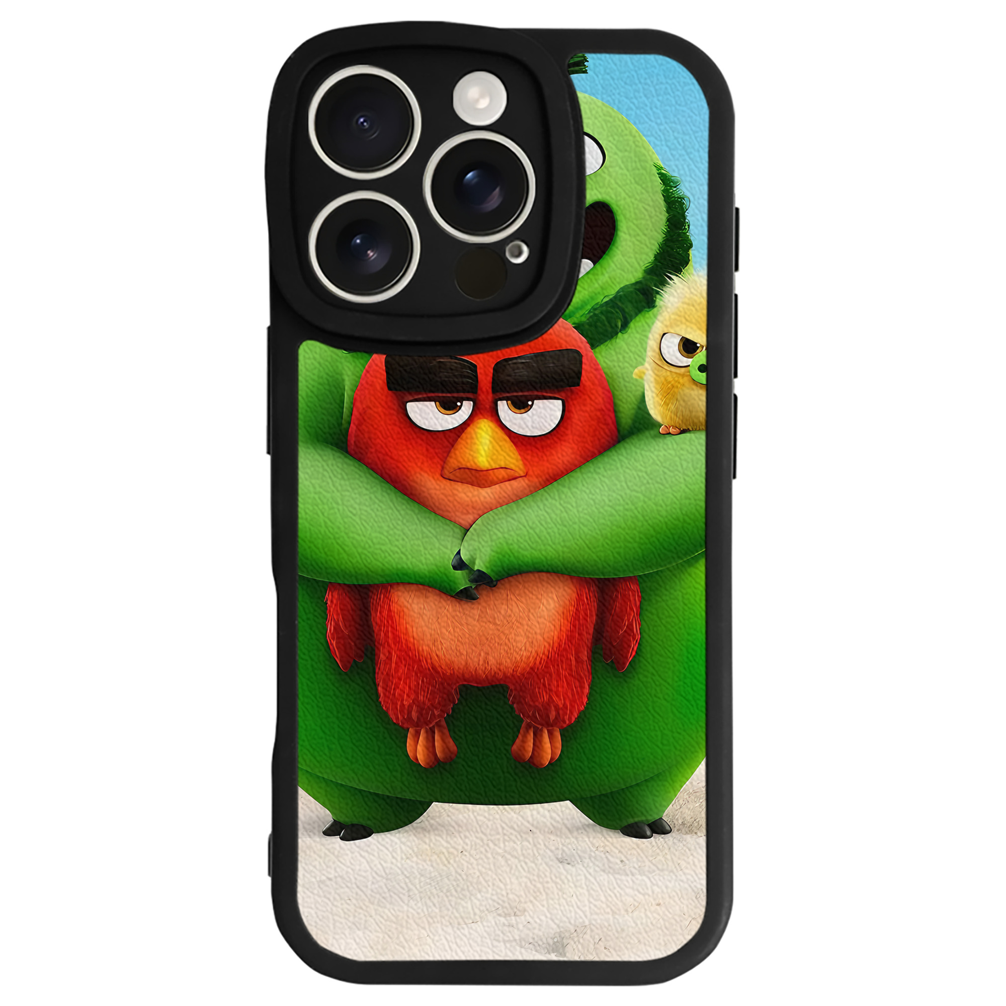 （画像用） Angry Birds アングリーバード 【iPhone 16シリーズ対応】シリコンスマホケース（レザー調） 材質：シリコン